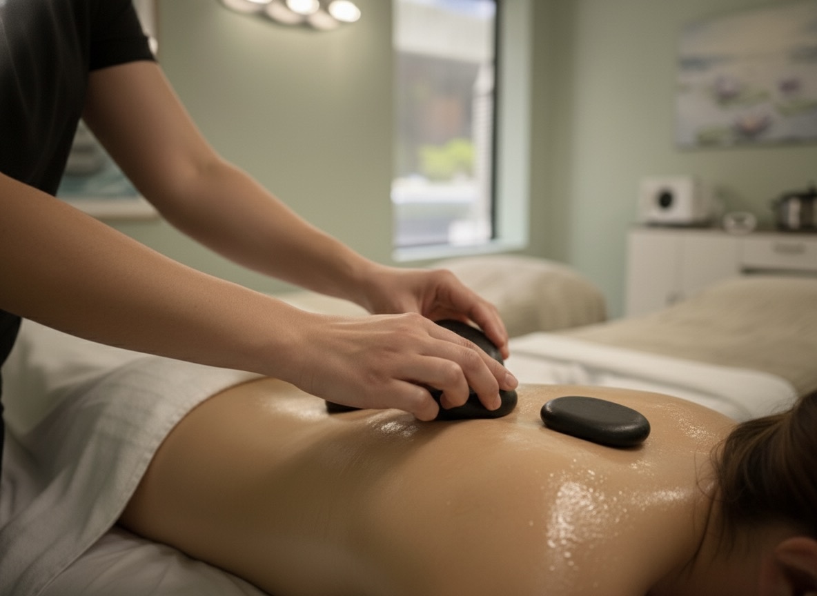 Hot Stone Massage - Deep Relaxation at Victoria Park Spa North York