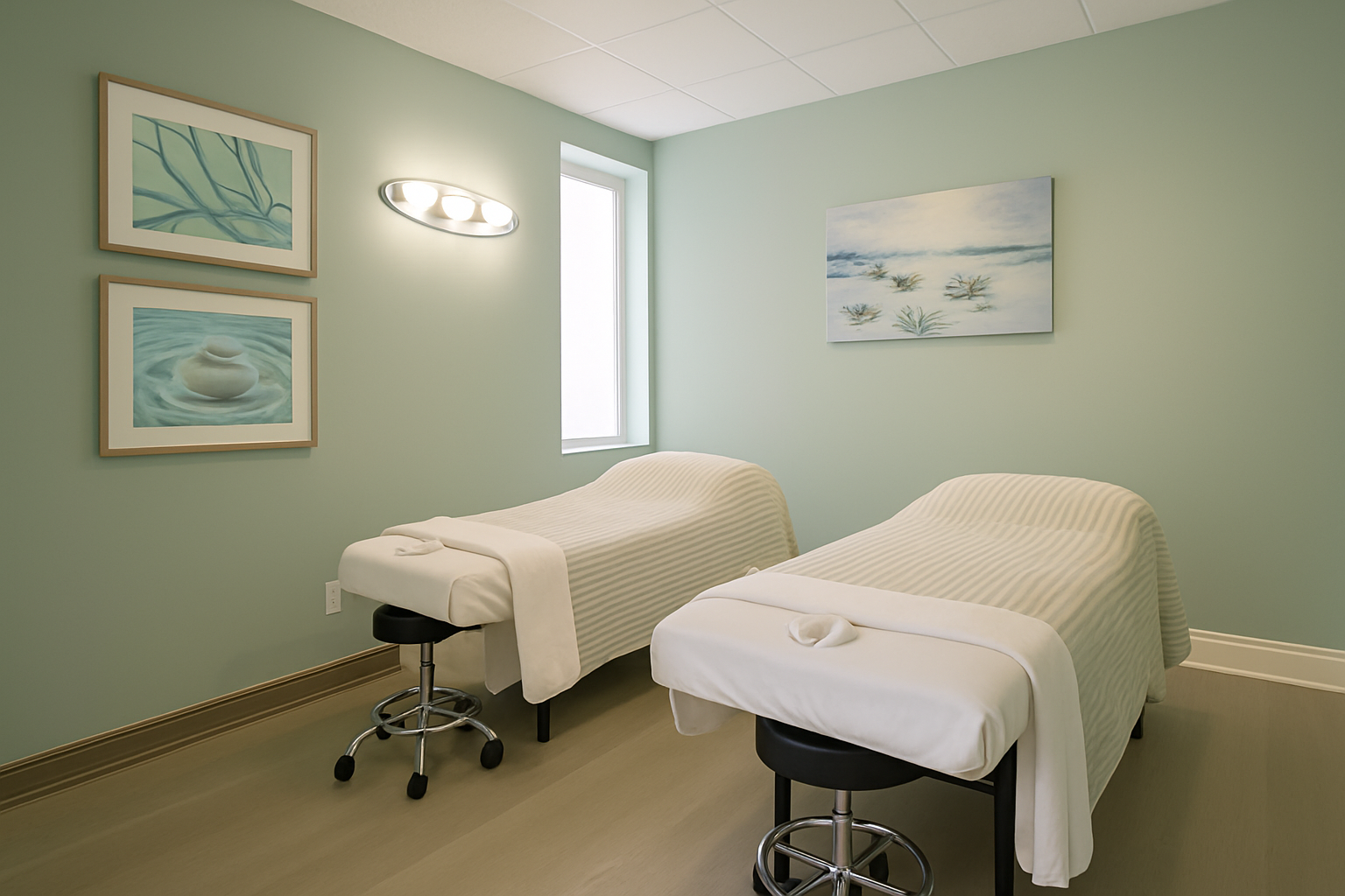 Professional massage therapy room at Victoria Park Spa